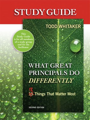 cover image of Study Guide: What Great Principals Do Differently